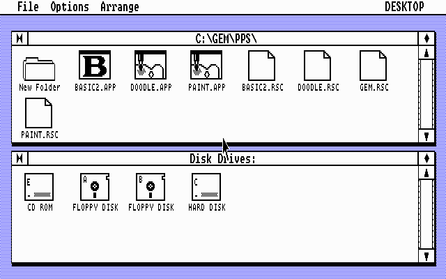 gemdesk GEM operating system Amstrad PC XT 1512