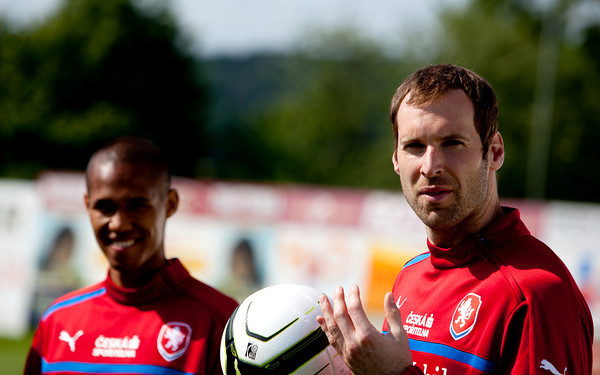 Petr Čech Tomáš Rosický soustředění natáčení fotky