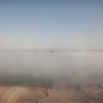 Katar mlha mezi mrakodrapy