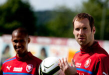 Petr Čech a spol. Petr Čech Tomáš Rosický soustředění natáčení fotky