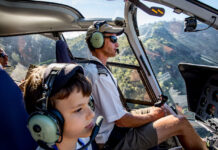 Zambie a Botswana 2017 Vrtulník kabina