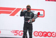 #27 Formule F1 Qatar trophy Lewis Hamilton